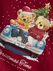 NAME IT Bluse Vosmas Jester Red Xmas Bunny